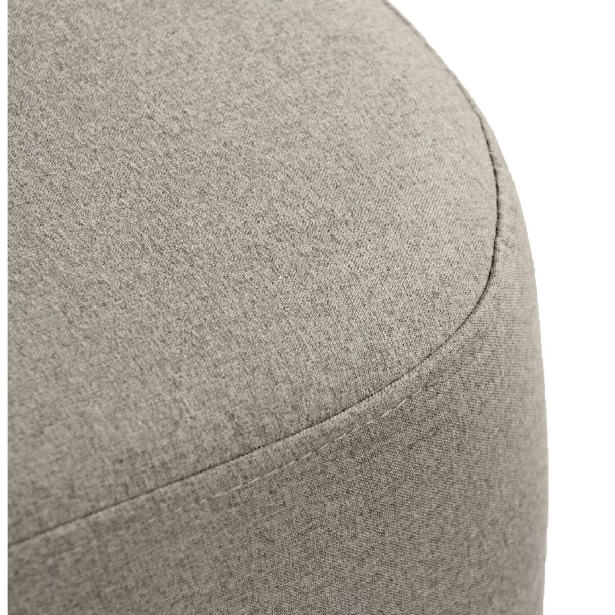 Pouf poggiapiedi rettangolare in tessuto grigio scuro - Kate