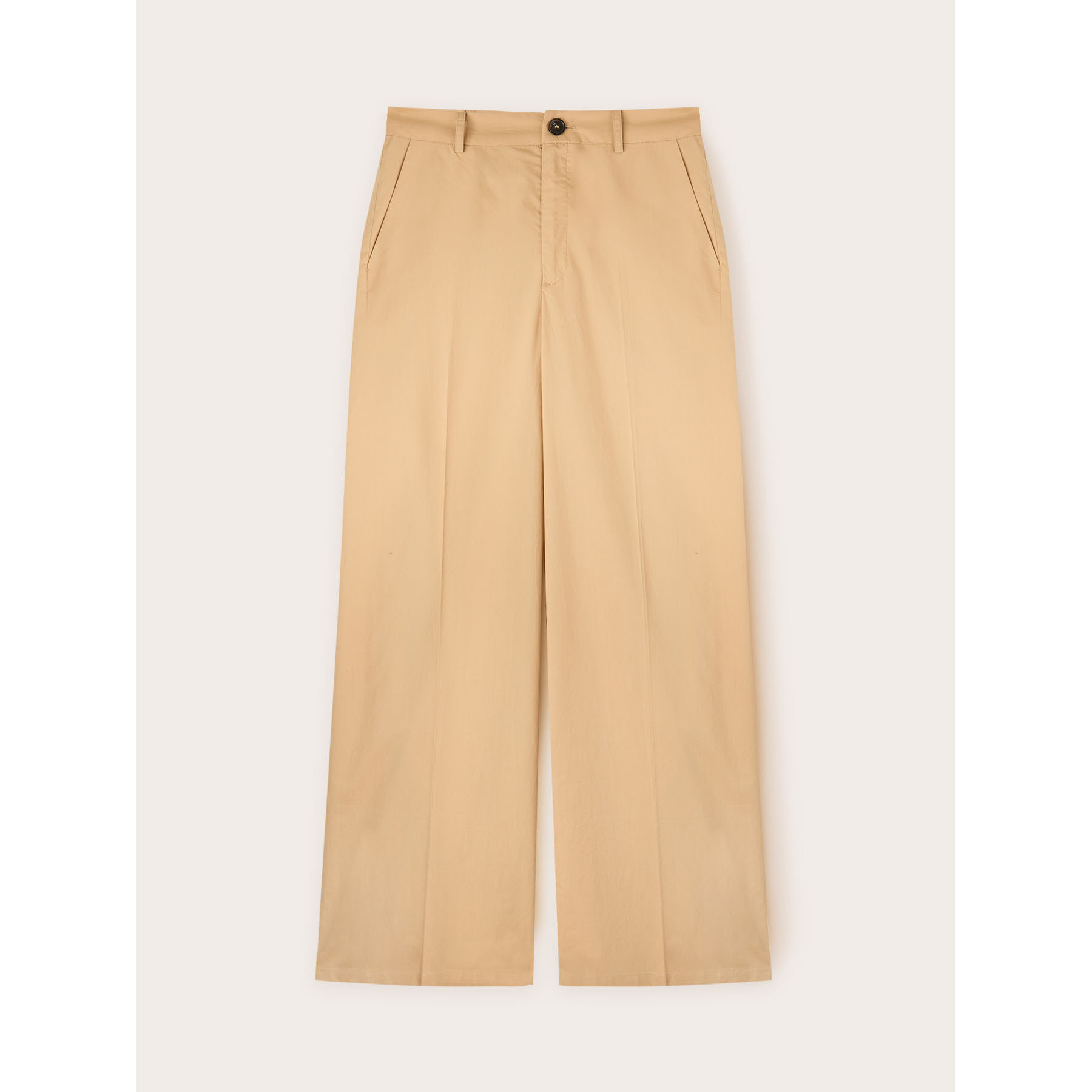 Motivi - Pantaloni wide leg in cotone - Beige