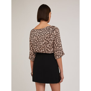 Motivi - Blusa con stampa devoré a pois - Rosa