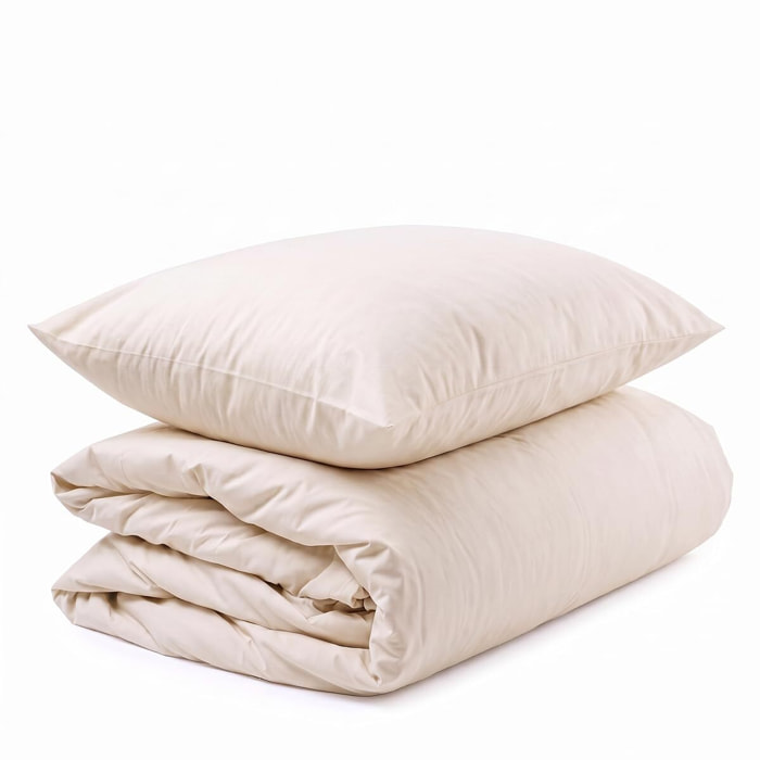 Parure copripiumino in cotone - Beige