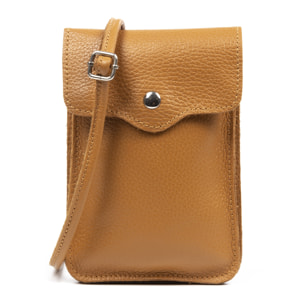 Albareto Bolso bandolera de mujer de piel auténtica acabado Dollaro