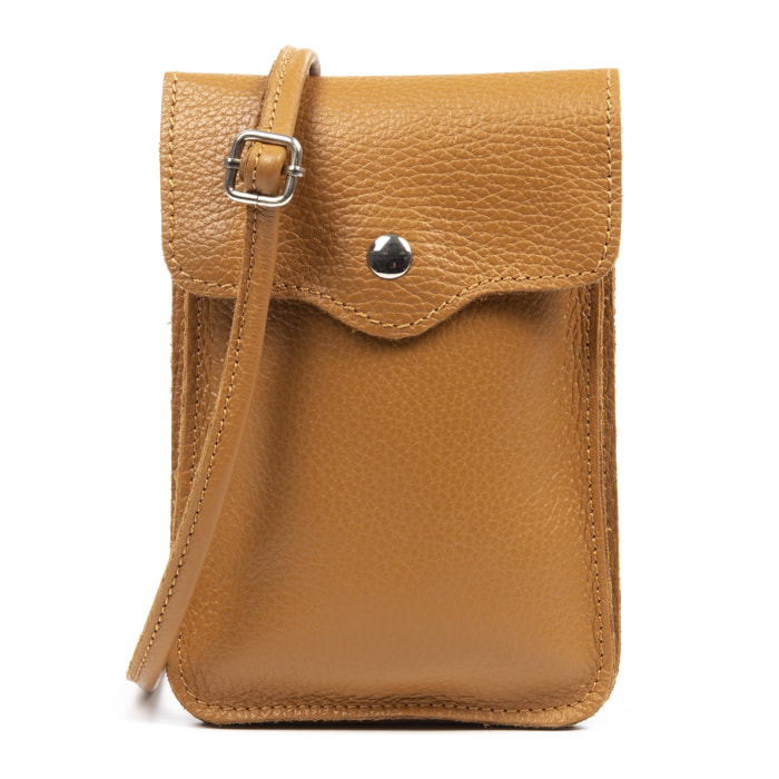 Albareto Bolso bandolera de mujer de piel auténtica acabado Dollaro