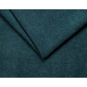 Julia - canapé 3 places convertible couchage quotidien matelas 14 cm en tissu - Bleu