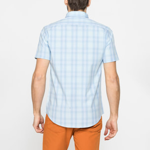 CAMICIA A MANICA CORTA IN COTONE CON FANTASIA