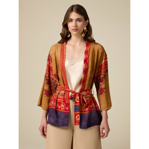 Oltre - Chaqueta kimono de viscosa - Rojo