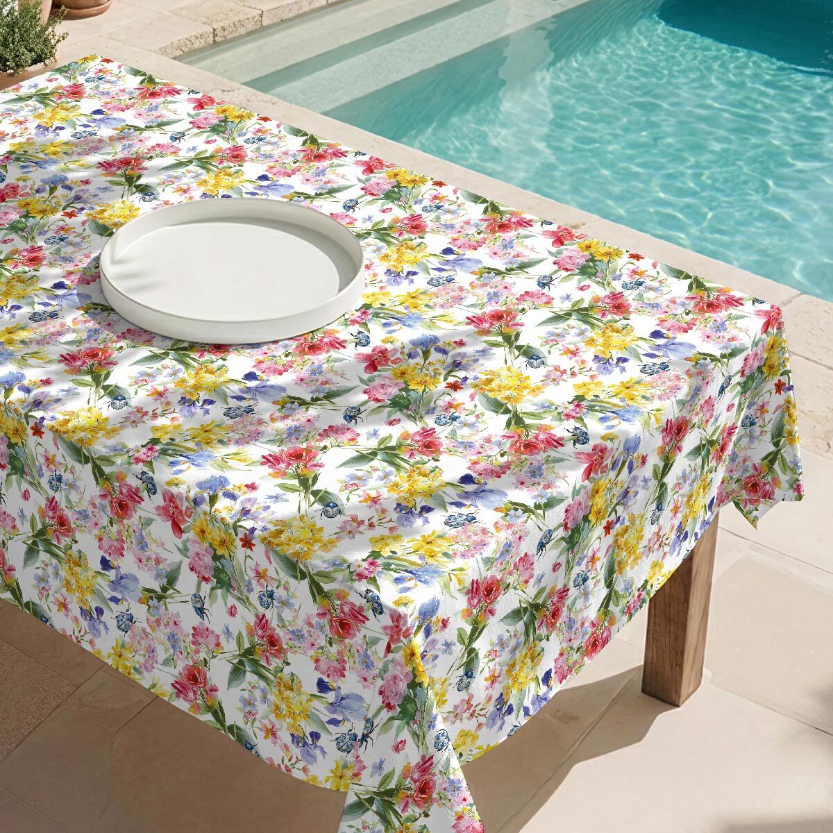Nappe anti-taches Fioririn - 100% coton -