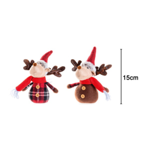Set 2 Renna Decorativa Natalizia Carlotta