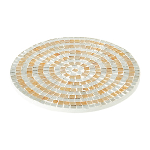 J-Line plateau Mosaïque - verre - argent/or - medium