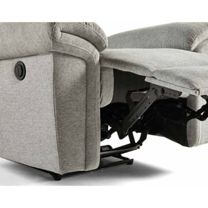 Jasmin - fauteuil relax électrique - en tissu - Gris clair