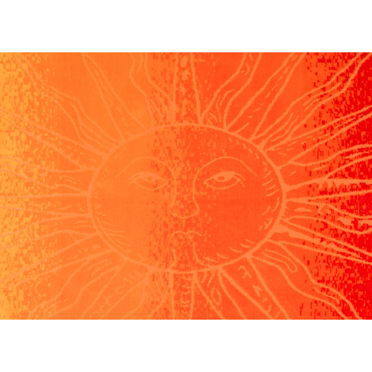 Telo Mare Jumbo Jacquard Disegno Jafar Arancio