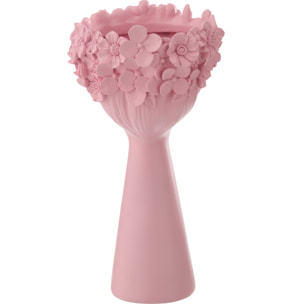 J-Line Cache-Pot Tête - polyrésine - rose clair - large