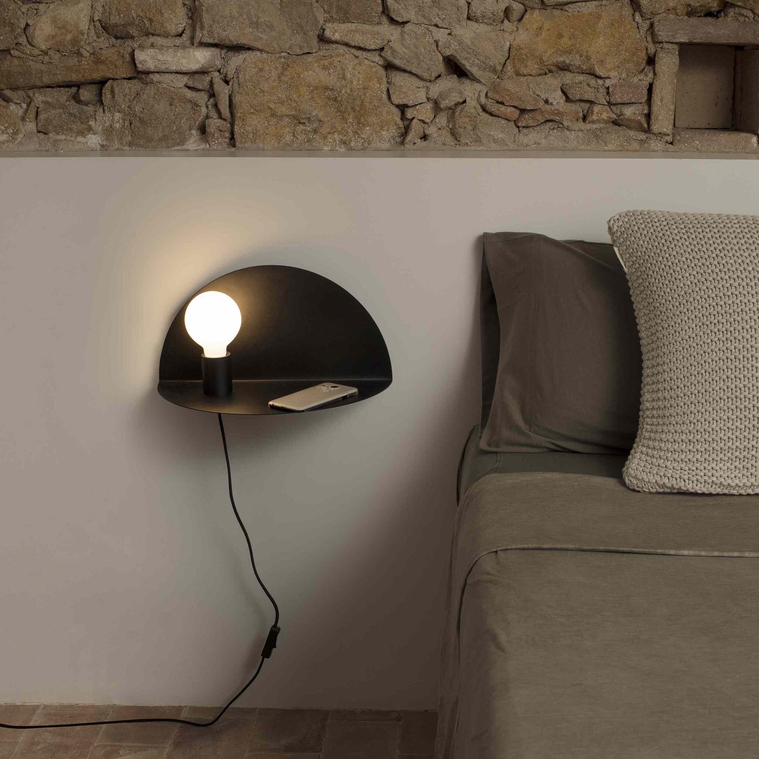 NIT Lampe applique gauche noire