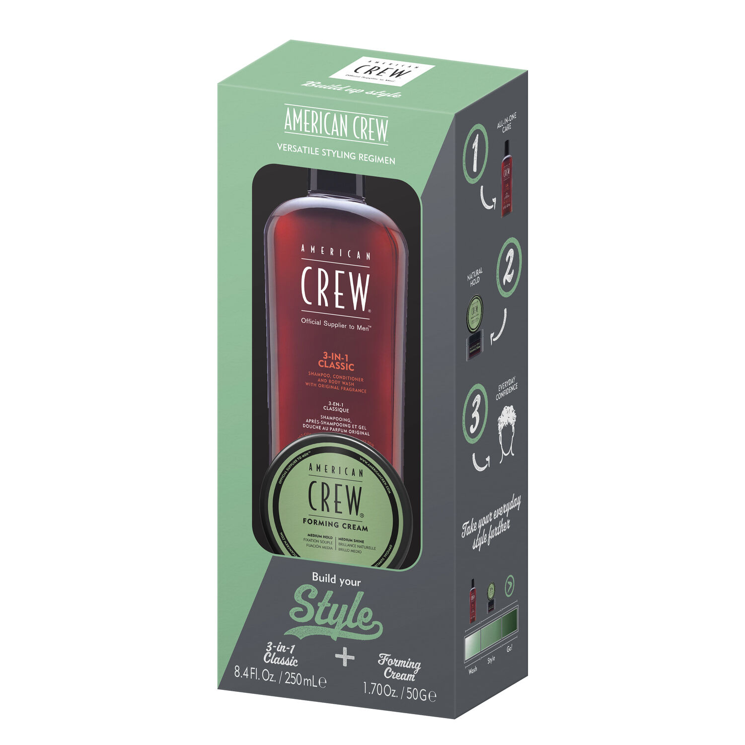 Build Your Style - Coffret Cheveux Bouclés 3-en-1 Classic 250ml + Forming Cream 50g