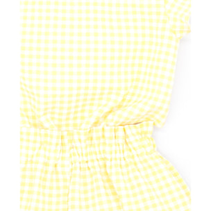 Mono cut out cuadro vichy amarillo