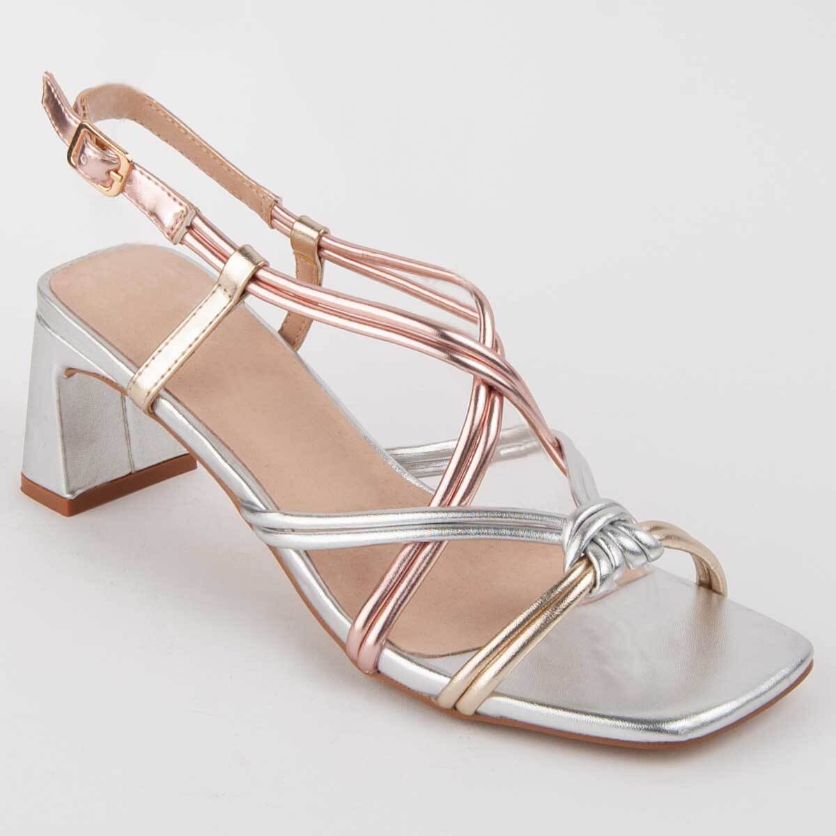 Sandalia De Tacón - Multicolor - Altura: 6 Cm