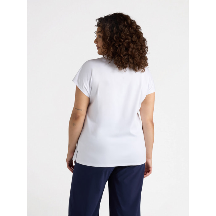 Fiorella Rubino - Camiseta con bordado de lazo - Blanco