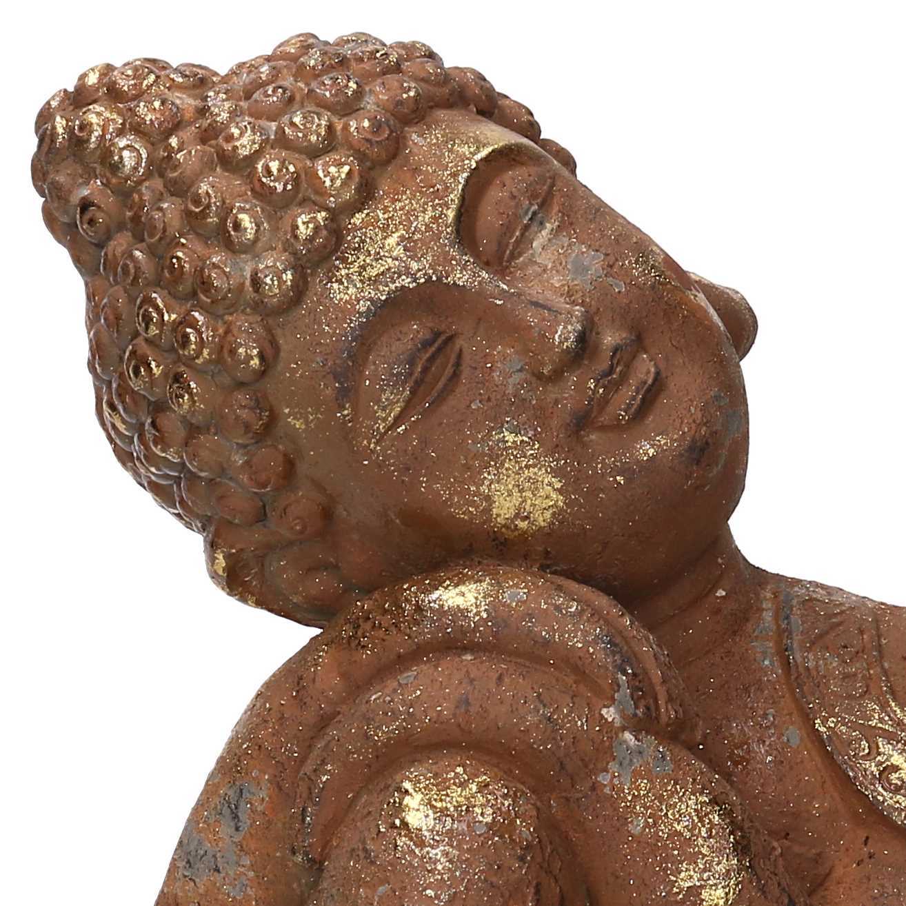 Buddha in resina bronzo cm25,4x25,2h34,6