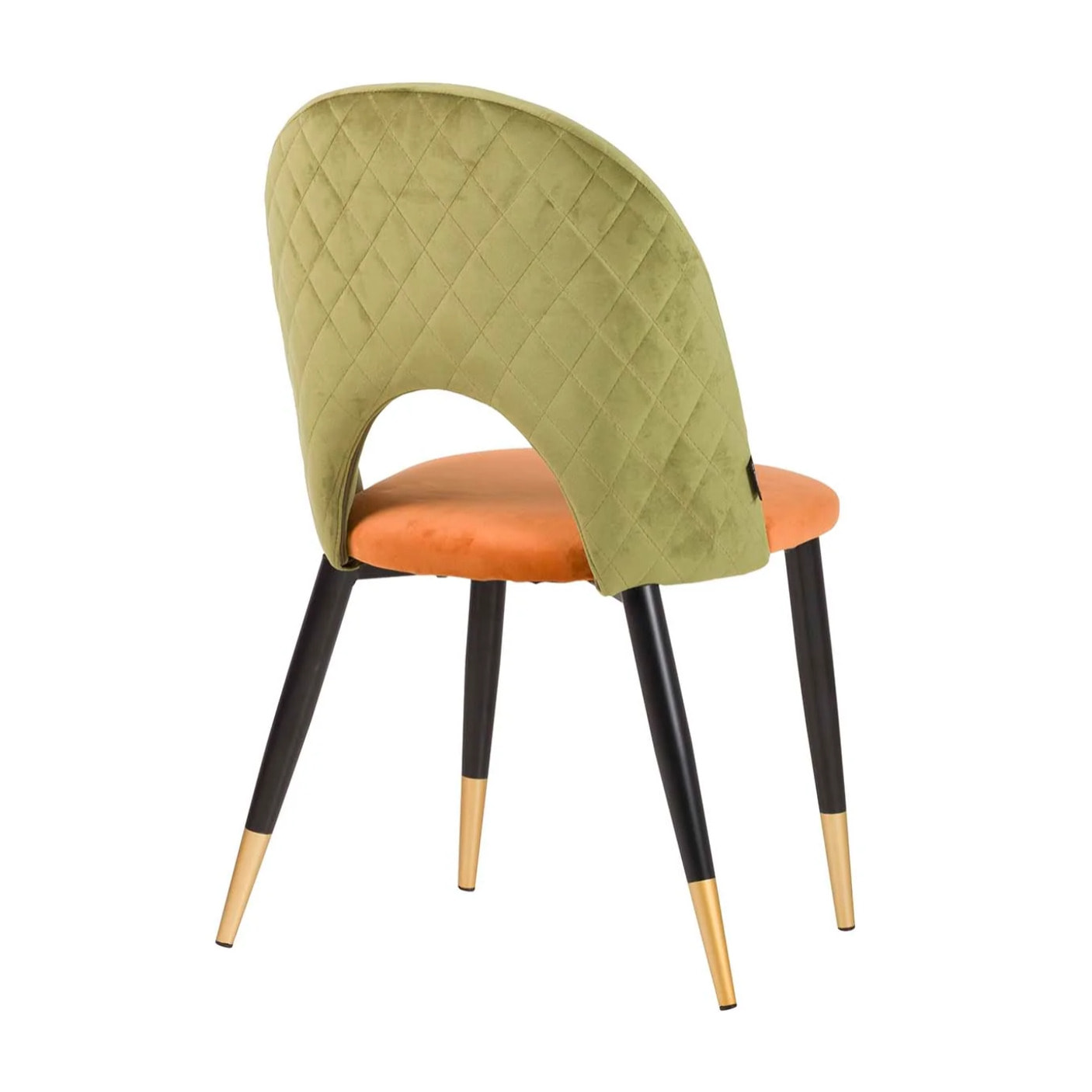 Silla Velvet Verde Naranja 49x54x87 Cm