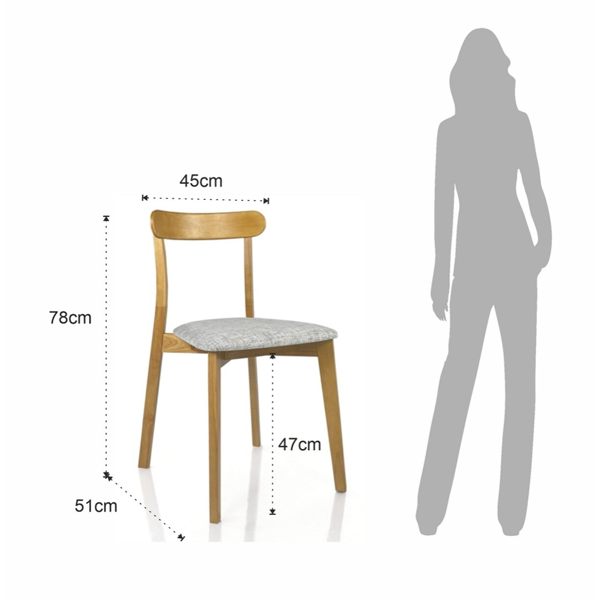 Tomasucci Ensemble de 2 chaises AMBRA WOOD