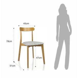 Tomasucci Ensemble de 2 chaises AMBRA WOOD