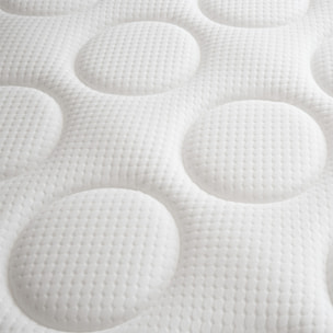 Matelas Cristal, Mémoire de Forme, 18 cm, Soutien Ferme, Mousse Recyclée Haute Densité