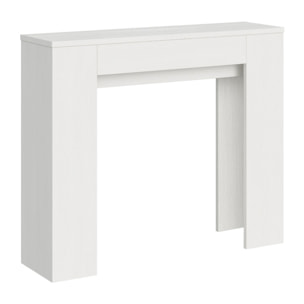 Console Extensible 90x25/181cm Slick Frêne Blanc