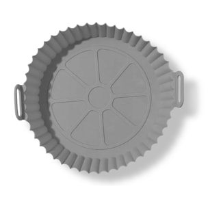 Stampo in silicone con speciali manici per friggitrice ad aria. 24x19x6 cm. Commestibile.