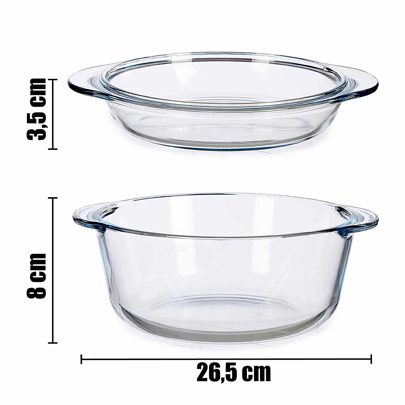 Casseruola con coperchio 2100 ml.