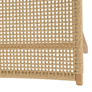 VALERIA - Lot de 2 fauteuils de jardin en bois de teck rotin beige