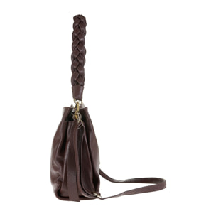 Borsa a spalla da donna Made in Italy - Modello Aurelia Elite - 100% pelle - 30.0 x 25.0 x 12.0 cm