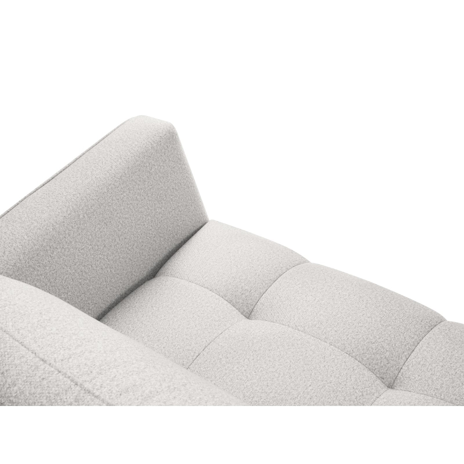 Canapé convertible avec coffre de rangement "Madrid" 3 places en tissu structurel gris clair