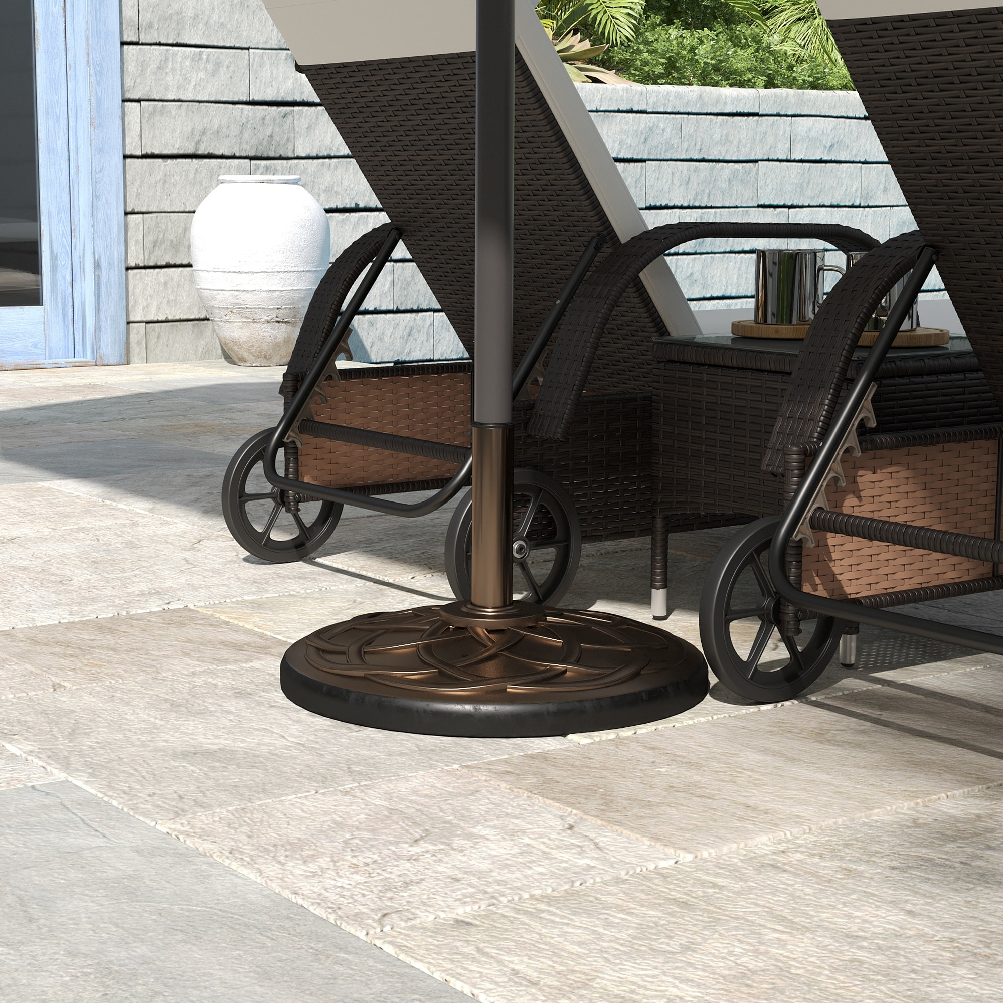 Base de Sombrilla de Resina 57x35cm Bronce