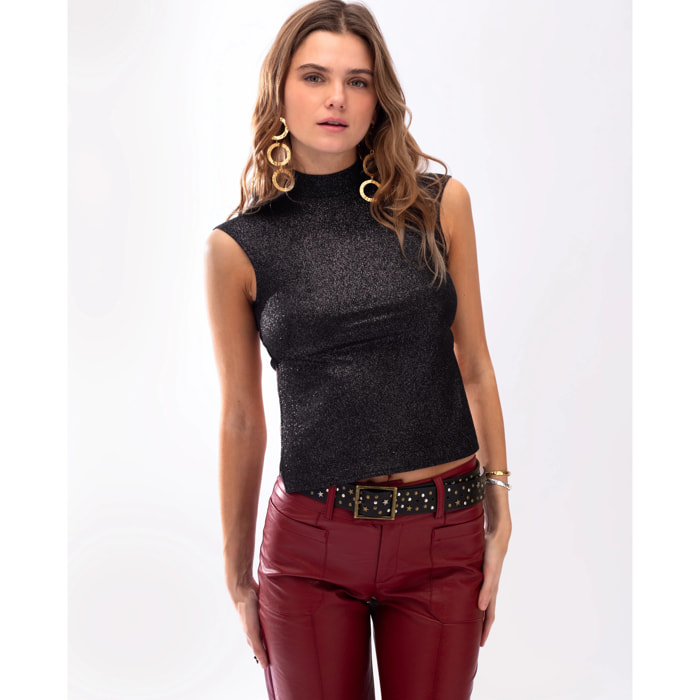 Top de mujer sin manga con espalda descubierta