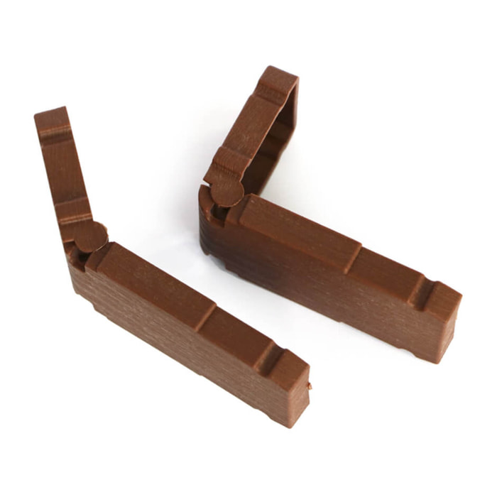 Pack 2 Bisagras Clickfence Marron