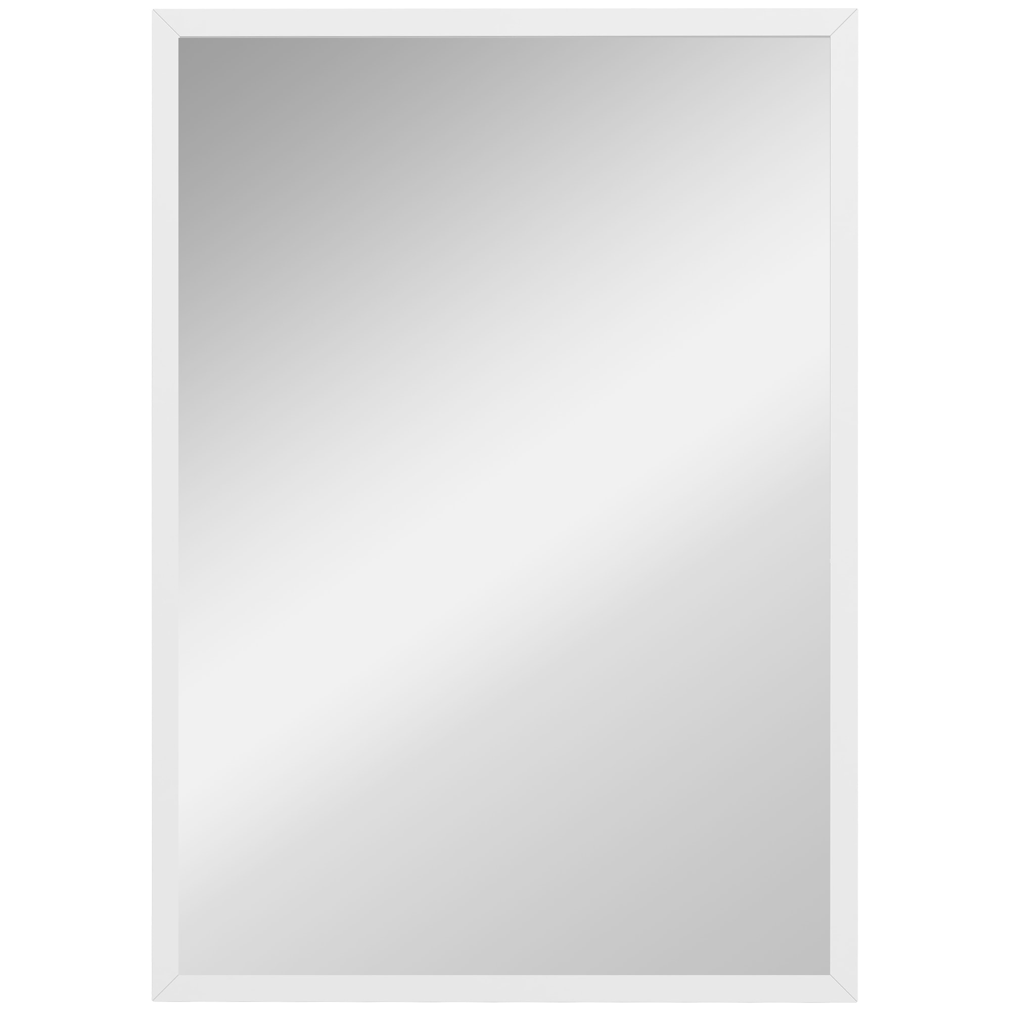 Espejo Rectangular Espejo de Baño Espejo de Pared Decorativo para Salón Entrada Pasillo Horizontal o Vertical Blanco