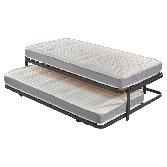 Pack descanso cama nido partitura + 2 colchones viscoelásticos de espuma HR · WHAT THE SLEEP