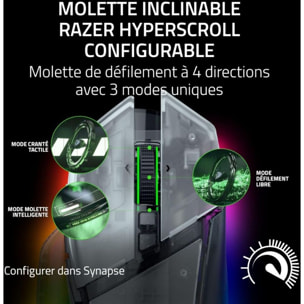 Souris Gamer Sans Fil RAZER BASILISK V3 PRO 35K PHANTOM WHITE ED