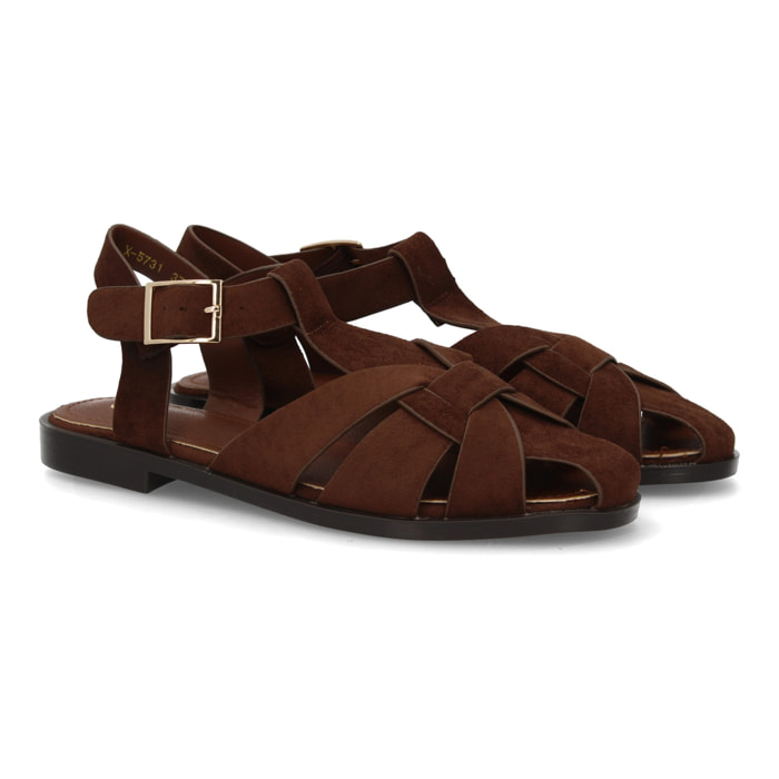 Sandalia romana plana mujer cómoda