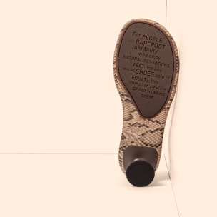 Sandalias con tacón N695 SNAKE BEIG/ ALMA color Beig