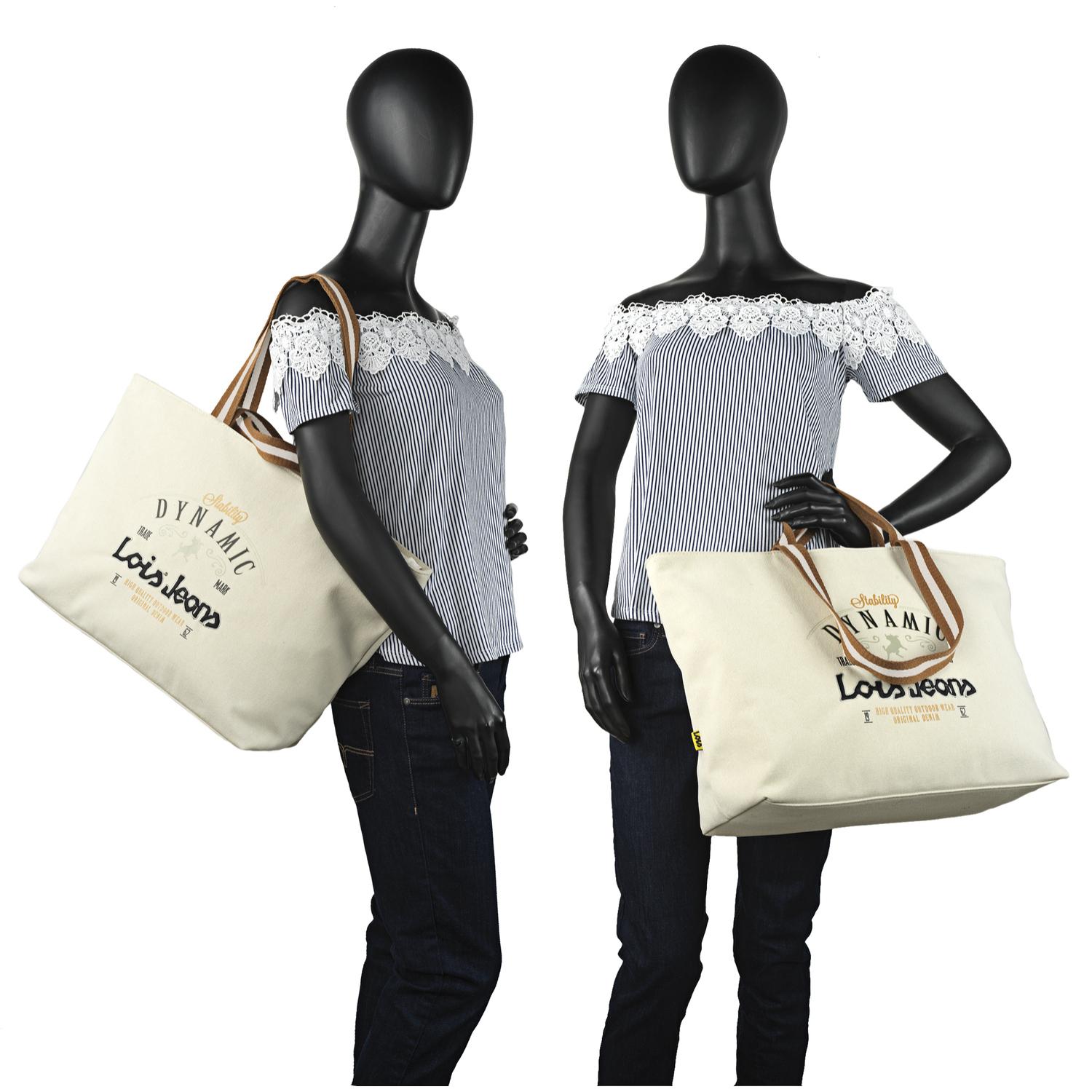 Bolso Shopper-Tote Lois Dynamic Beige