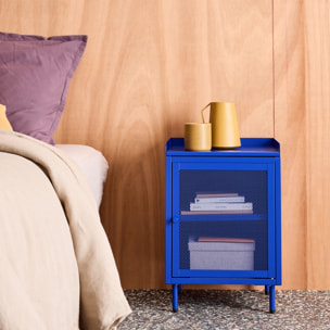 Table de chevet industrielle métal 1 porte  OHIO