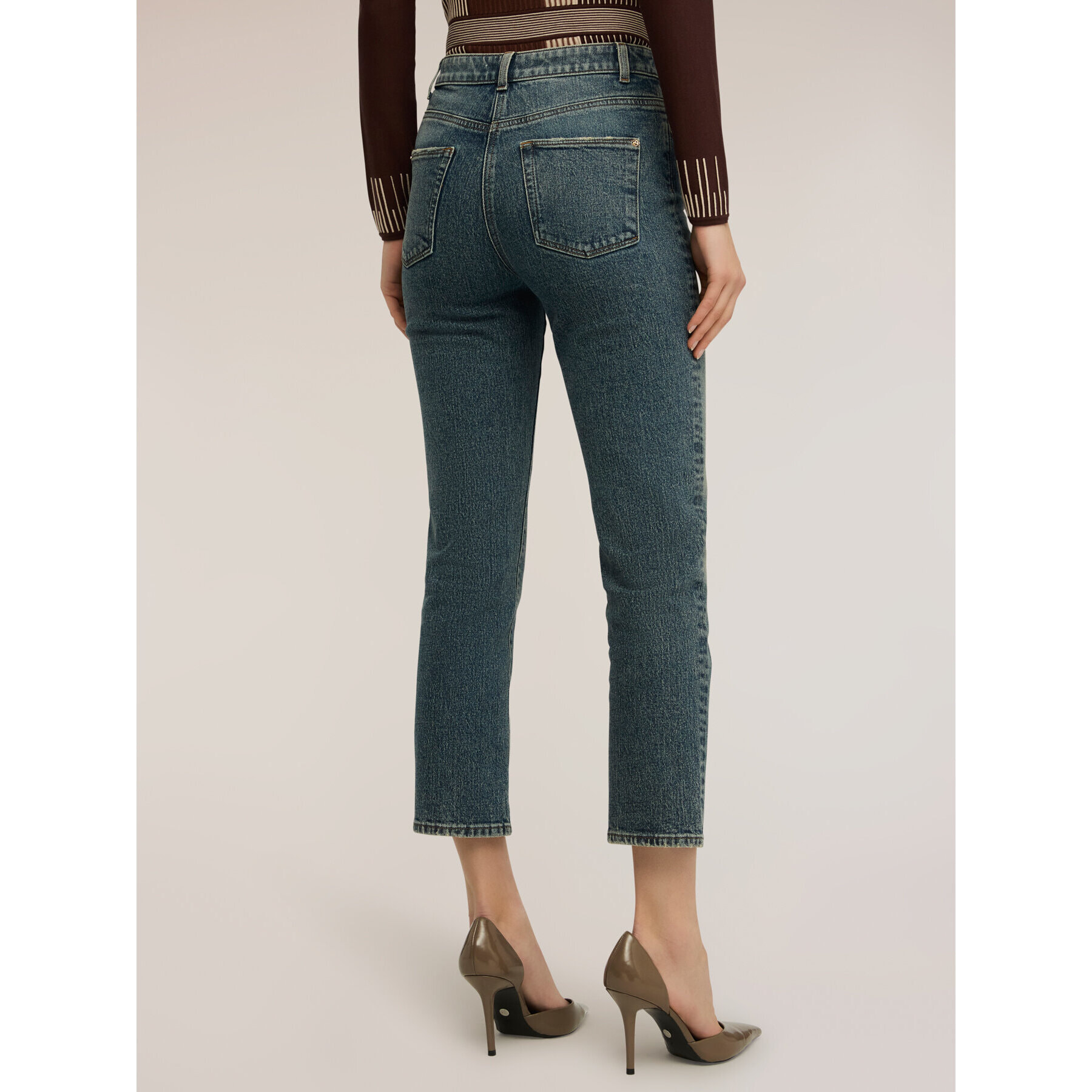 Motivi - Jeans mum fit a vita alta - Azzurro