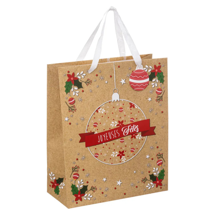 Sac cadeau moyenne taille kraft
