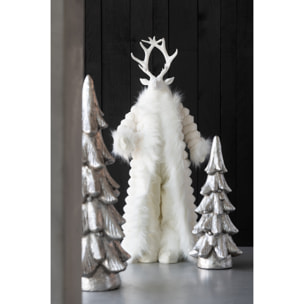 J-Line figurine Cerf Manteau - polyrésine - blanc - large