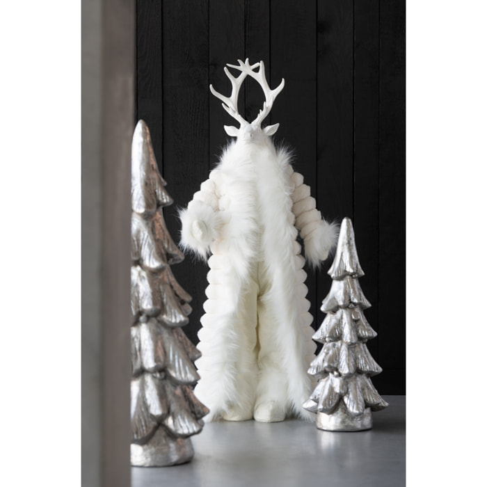 J-Line figurine Cerf Manteau - polyrésine - blanc - large
