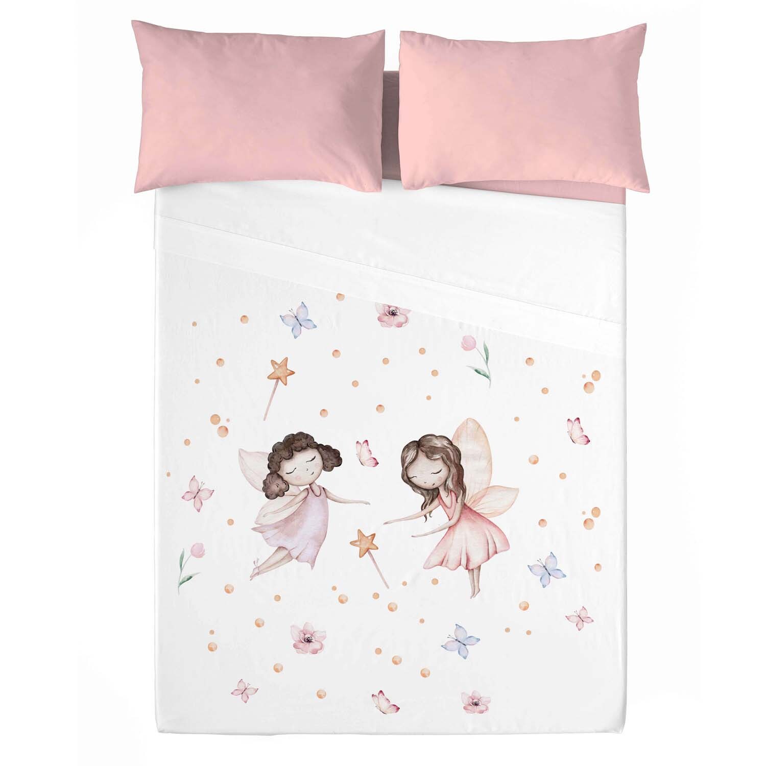 Naturals - Juego de Sábanas Estampadas - Incluye 1 Funda de Almohada + 1 Sábana Bajera - 100% Algodón - Vuala