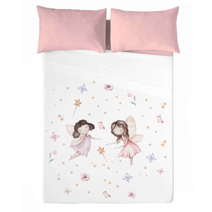 Naturals - Juego de Sábanas Estampadas - Incluye 1 Funda de Almohada + 1 Sábana Bajera - 100% Algodón - Vuala