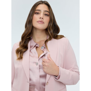 Fiorella Rubino - Blazer ajustado en tejido elástico - Rosa