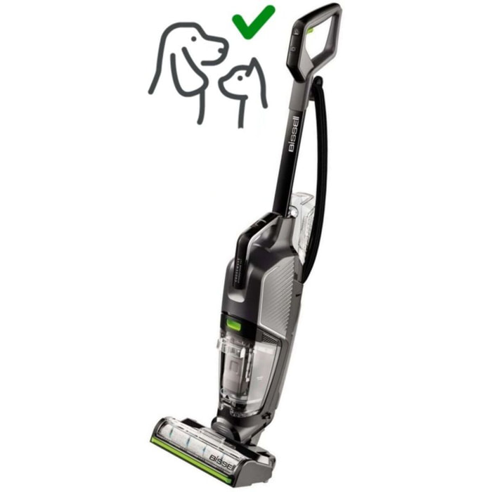 Aspirateur laveur BISSELL Crosswave HydroSteam Pet Pro - Fonction vapeur, idéale taches tenaces