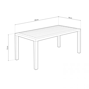 Mesa de exterior Malu Antracita